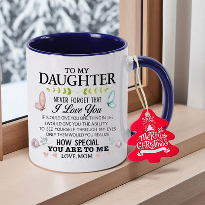 A Gift for My Daughter 11oz 350mlCeramic Coffee Mug Coffee Cup Perfect Gift for Any Occasion Teacup Living Room Tabletop Souvenir Collection Piece for Teachers Present Thanksgiving Gift for Friends High Quality Ceramic New Ye