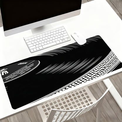 1pc Large Vinyl Record & Turntable Design Gaming Mouse Pad - Non-Slip Waterproof Desk with Anti-Scratch Surface, Thickened Ergonomic Rubber Base for PC/Mac/Laptop, DJ-Inspired Office & Computer Setup Accessory for &