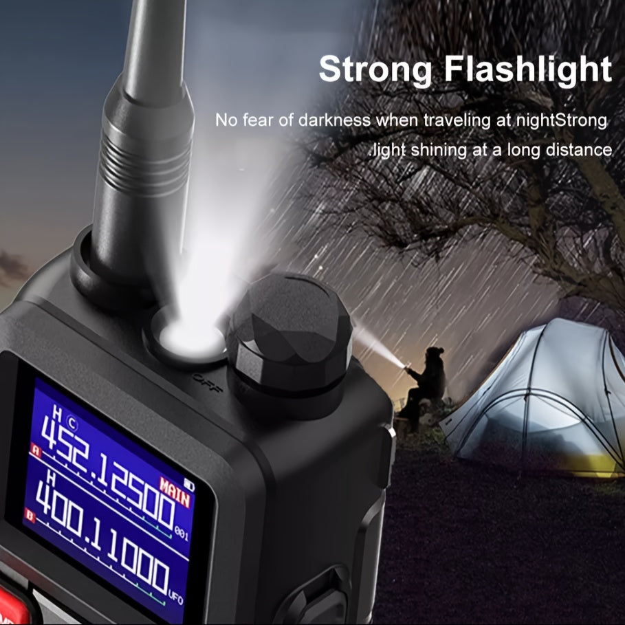 BAOFENG 5RM 10W Ham Radio AR-5RM Long Range Handheld Portable Multi Band NOAA Weather Radios 999 Channels Two Way Radio With 2500mAh USB-C Charger, High Gain Antenna, Speaker Mic, USB Programming Cable For Camping (2 Pack)