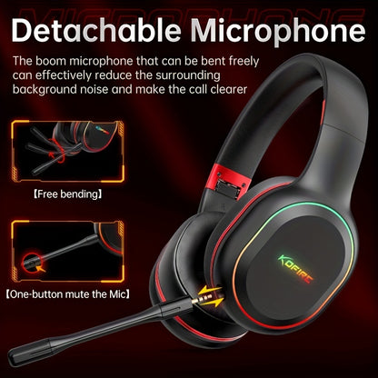 [Wireless Gaming Headset] UG-05 2.4GHz Wireless Gaming Headset | Ultra-Low Latency Technology + Immersive Vibration Feedback | 30H Battery Life Over-Ear Design | Detachable Microphone + High-Speed Wireless Adapter | Dynamic R