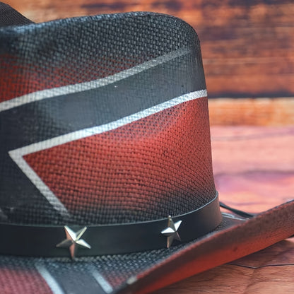 1pc OIERNFE Retro Western Style Outdoor Sports Cowboy Hat - Wide Brim, Breathable Snake Light Beige Pattern, Adjustable Fit for Summer, Red/Black/White/Gray, Python Light Beige Texture