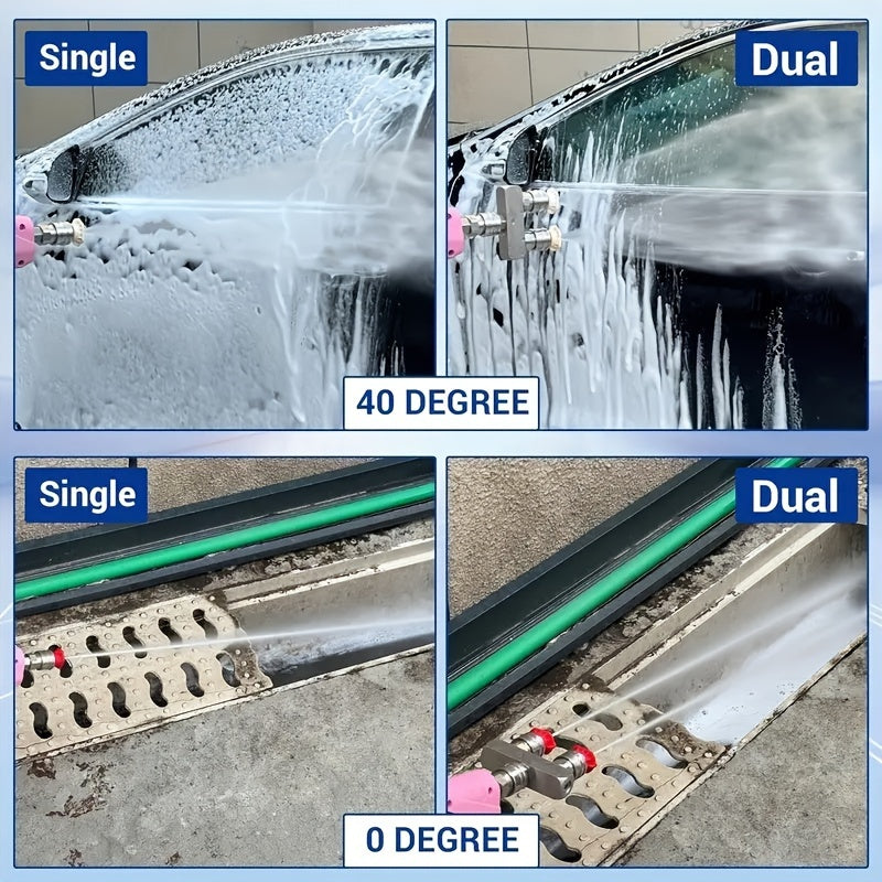 2 in 1pc Electric Cleaning Machine Nozzle High-Pressure Washer Head, Dual High-Pressure Washer Nozzles 4 High-Pressure Washer Nozzles with a quarter Inch Quick Connect, 5000 PSI Effectively Cleans Various Stains for Car Washi