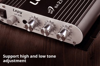 A 600W High-Power 2.1 Channel Amplifier with Hifi Stereo, Featuring Bass Enhancement And Treble Control, 3.5Mm Input, Suitable for Car Speakers, Home Theaters, Computers, And Tvs
