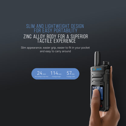 Omi T6 Global 5000 Km 4G/5G Walkie-Talkie with Large Color Screen, 8K HD Sound, 5-Day Life, -Free Calling, Global Coverage, Ideal for Outdoor dventures & Group Communication