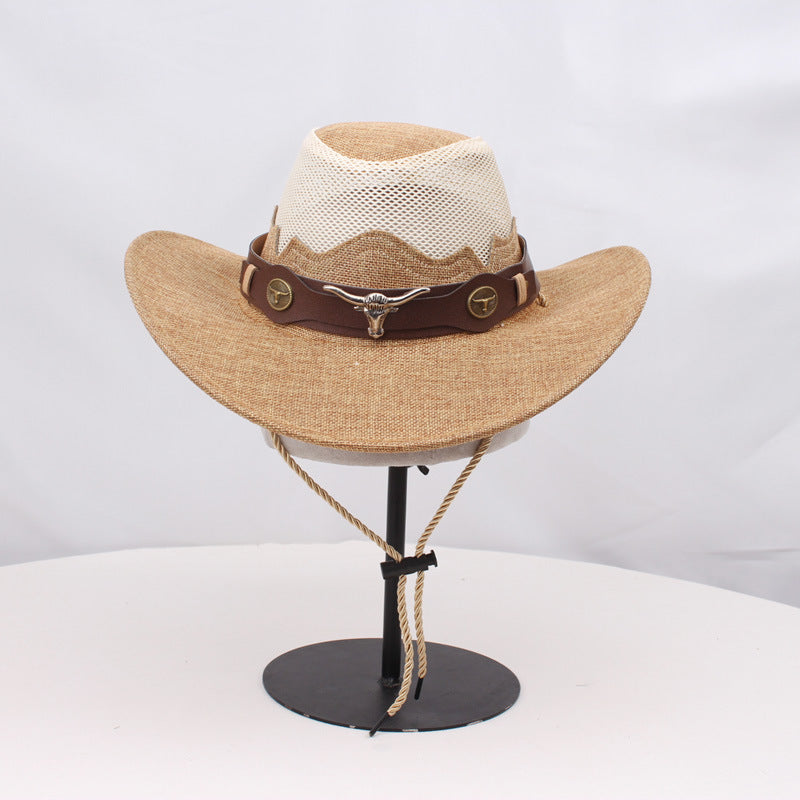 1pc Western Cowboy Hat - Lightweight Wide Brim Sun Protection, /BrownRed, for Western, Festival, Everyday, Themed Parties - Unisex Cowboy Hat for Men & Women - Ideal Western Costume Accessory Gift, Festival Gear