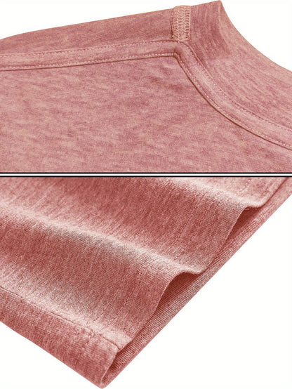 Women'S Casual "Hustle" Graphic Tee - Red Short Sleeve Round Neck T-Shirt with White Artistic Lettering, Lightweight Polyester Blend, Relaxed Fit for Spring & Summer, Casual Summer Wear | Comfortable Fit