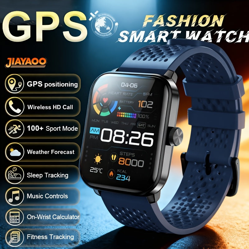 GPS Smart Watch for Men & Women - Outdoor Sports Watch with Wireless HD Calling, Sleep Monitor, Music Control, Fitness Tracker, Compatible with iPhone & Android, Usb Rechargeable, Ideal Christmas Gift For Boyfriend
