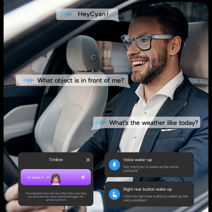 AI Smart Glasses 2025 New Voice Smart Glasses, High-definition 8 Million Camera, Intelligent Real-time Translation, Wireless Call Music Playback And Smart Glasses, Smart Camera Glasses with Multiple Languages, Suitable for iP