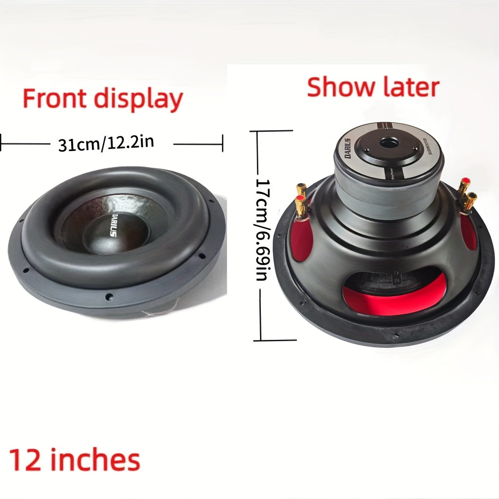 Ultra-Heavy Bass Speaker for Cars - High-Power Car Subwoofer - 8-inch/10-inch/12-inch - Perfect for Car Audio Upgrade - Dual Voice Coil, Single Voice Coil Options, Single Magnet or Dual Voice Coil