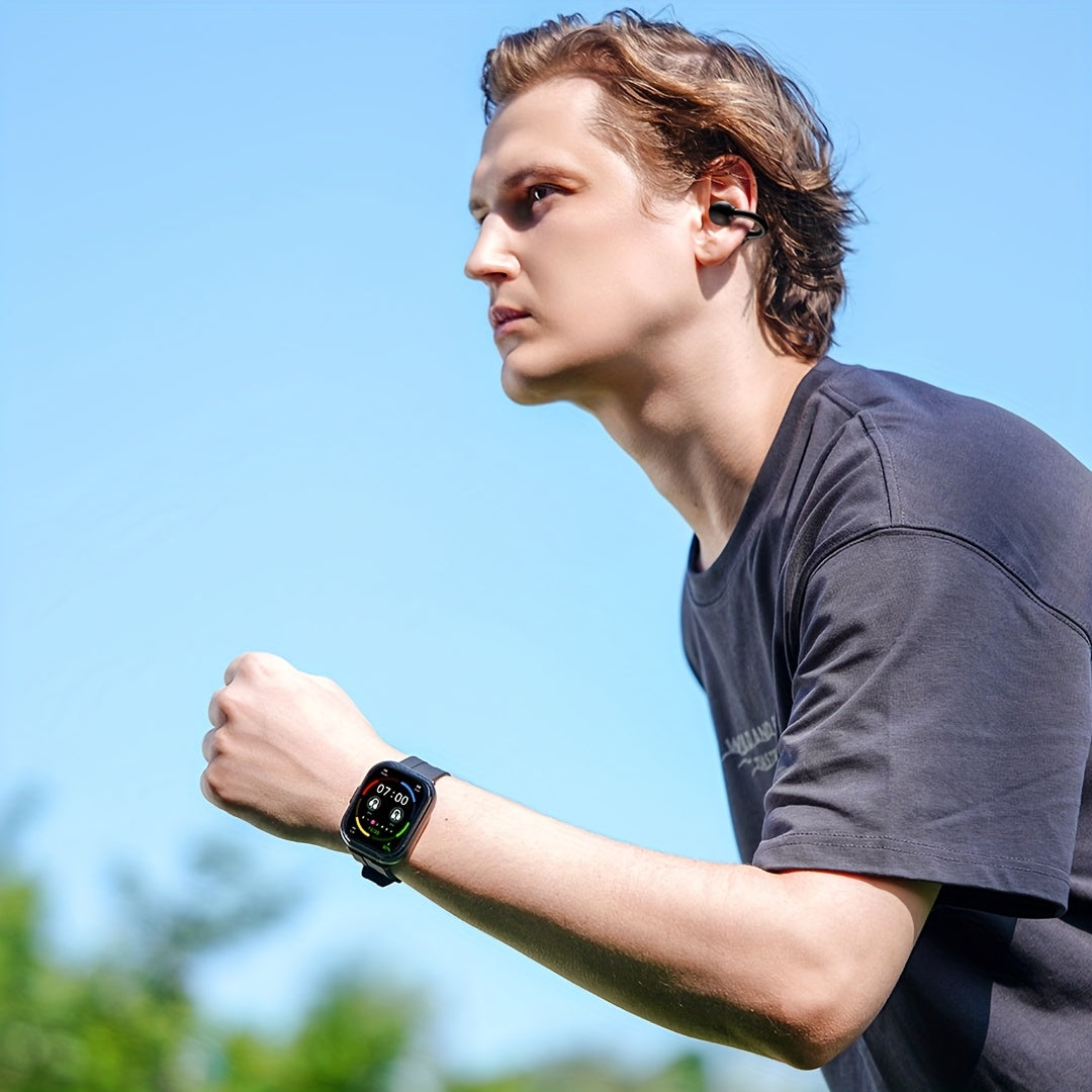 New 2-in-1 Multifunctional Smartwatch with Steel Strap, Black/Silver 2 Colors Available, Supports Call Reception, 2.01-Inch HD Screen, TWS Wireless Earbuds