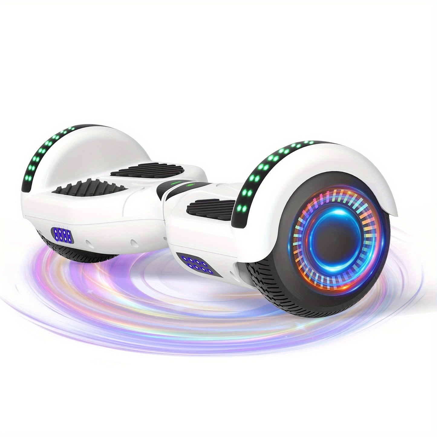 6.5" Hoverboard for Kids, LED Lights, Self-Balance Technology, Music Player, Gift for Children, Teenagers And Adults, Maximum Speed Up to 7.5mph, Maximum Range Of 7.5 Miles, 300W, Fun Ride, Urban Commuting, Sleek Design, Mode