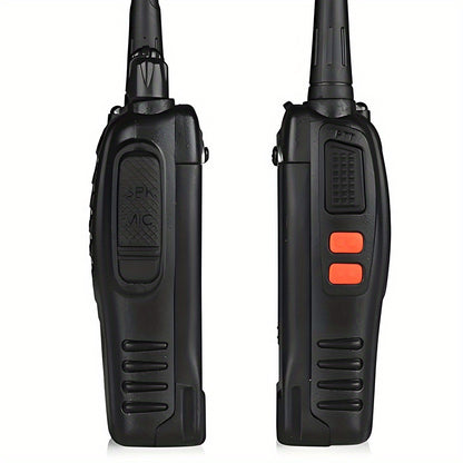 2 Pack Professional Two-Way Radios Long Range 16-Channel Handheld Walkie Talkies with Dual-Band FM, - Li-ion, Microphones & Headsets Included, 4-Way Rocker Switch, 16-Channel Scanning, 2-Tone Signaling, Compatible with Progra