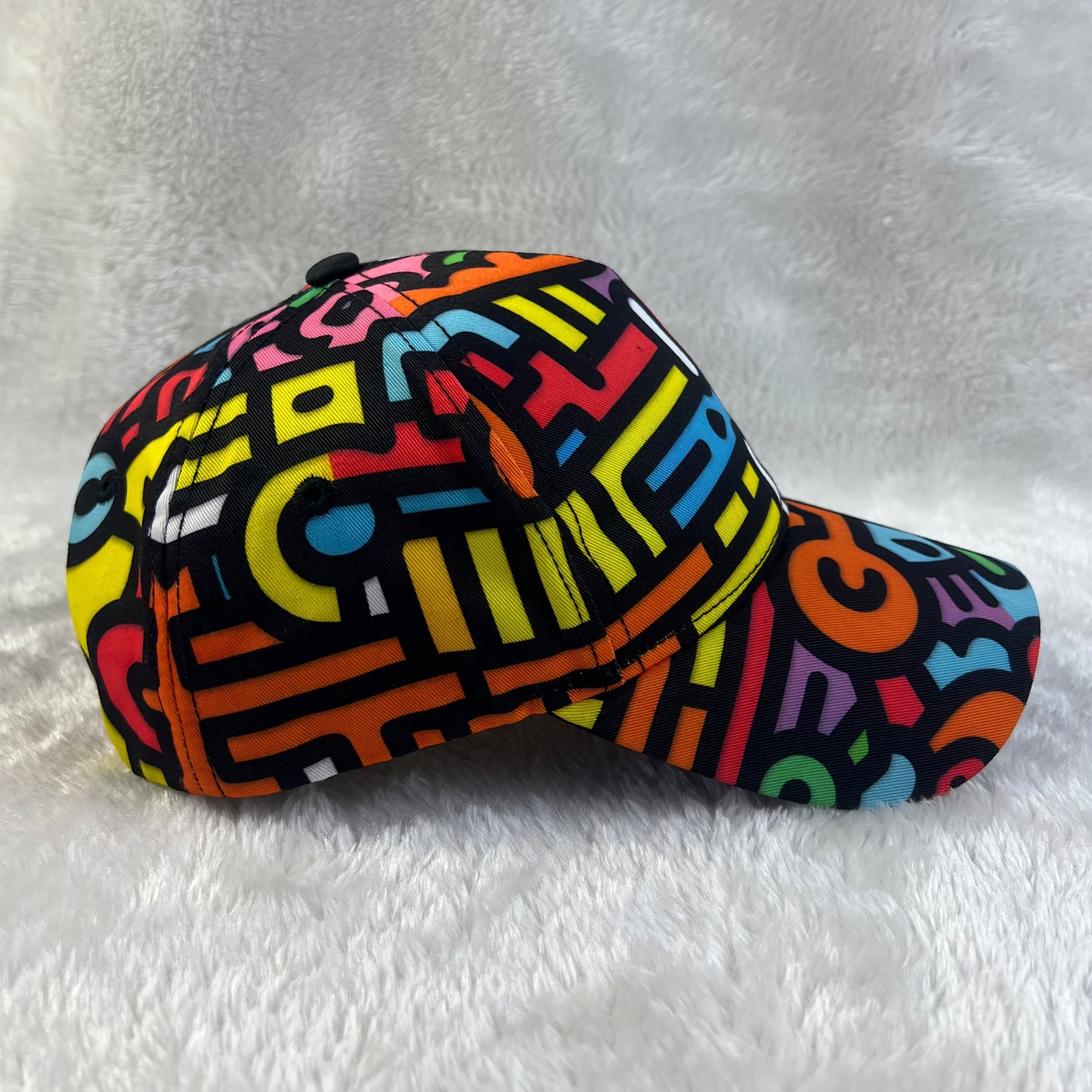 1pc Breathable Adjustable Baseball Cap with Vibrant Hip-Hop Graffiti Network Design - Soft, Lightweight, Ideal for Outdoor Sports, Skateboarding & Everyday Fashion Accessory