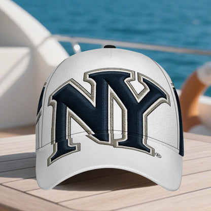 Men'S New York City Baseball Cap - Lightweight Streetwear Hat with NY Logo, Black & White Urban Design for Running, Gym, Everyday - Durable Sports Headgear for Men