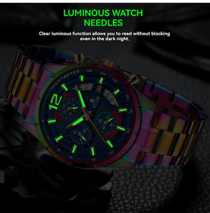 RUIGE Trendy And Fashionable Quartz Women's Watch, Date Display with Fashionable Night Light Function, Trendy And Cool Design Appearance, Vibrant And Colorful Colors for Women's Party Gifts N3-3