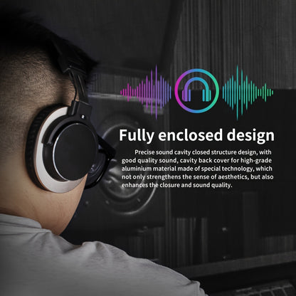 HP60 Professional DJ Monitor Headphones Closed-Back Headphones with 3.5mm + 6.35mm Plug, Rich High Treble, Suitable for DJs, Recording Studios, and Music Production Equipment, Studio Headphones, Closedback Design, Durable Hea