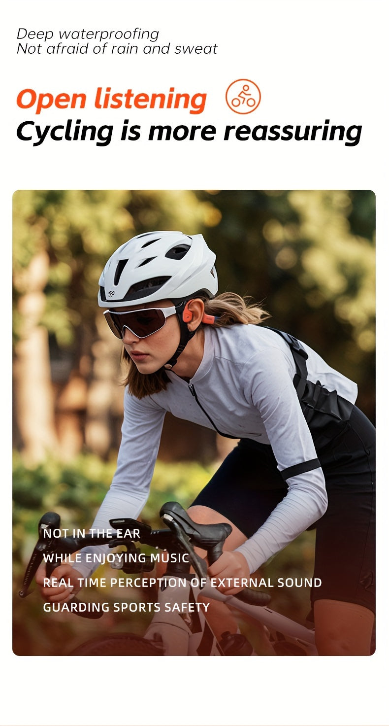 POLVCDG Audio new upgrade sound sense 2.0 X16 wireless bone conduction headset, professional sweat and, clear talk with microphone, magnetic charging port long life, large memory wireless/MP3 dual-mode one-click switch, suita