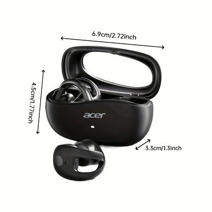 [Acer 2025 New Model]Acer OHR555 TWS Wireless Earphones, Shocking Bass, Call Noise Reduction, Ultra Long Standby, Low-latency Gaming, All-day Comfort, Lightweight Touch, Stylish Appearance, Study/Business/Travel/Sports/Music,