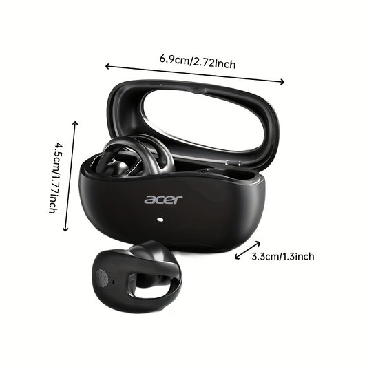 [Acer 2025 New Model]Acer OHR555 TWS Wireless Earphones, Shocking Bass, Call Noise Reduction, Ultra Long Standby, Low-latency Gaming, All-day Comfort, Lightweight Touch, Stylish Appearance, Study/Business/Travel/Sports/Music,