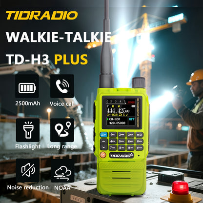 TIDRADIO H3 PLUS | Ham Radio Multi-Band Two-Way Radios with AM/ FM & Wireless Headset Compatibility | 5000km Long Range Walkie Talkies for Camping & Emergency