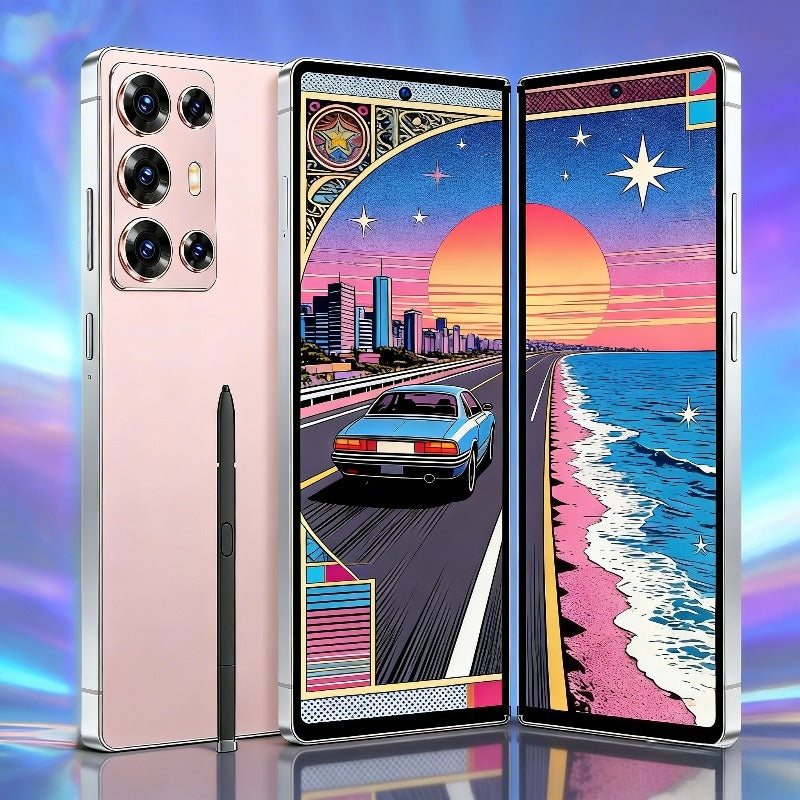 2026 New S25 Intelligent Android Phone | 6.8-inch/3.5-inch, 5G Unlocked Large Screen, Dual 13MP+48MP Camera, USB Type-C Charging, Dual SIM Slots, Includes Stylus, Headphones, Data Cable, Phone Case, Screen Protector | Ideal f