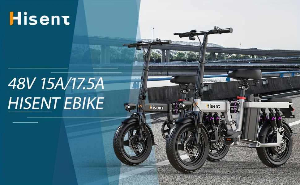Hisent Adult Electric Scooter- 20 Mph, 740W Peak Motor, 10Ah/15Ah Lithium Battery, 15-40 Mile Range, 14 Foldable With Seat And Storage Box, Dual Suspension, Dual Brake System, Ample Storage, Alloy Steel Frame Durable, Commute