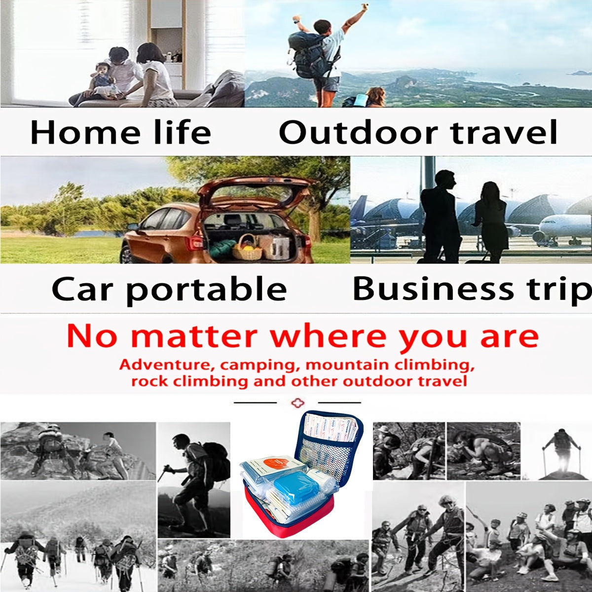 344in One Portable Outdoor Emergency Kit, Essential for Families, Companies, School Dormitories, Self Driving Tour Vehicles, And Prevention Of Natural Disasters And Emergencies! A Thoughtful Gift for Family, Friends, Colleagu