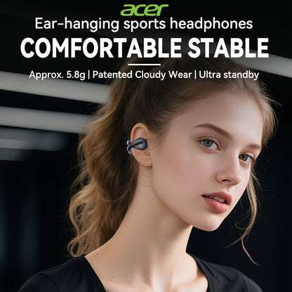 [Acer 2025 New Model]Acer OHR555 TWS Wireless Earphones, Shocking Bass, Call Noise Reduction, Ultra Long Standby, Low-latency Gaming, All-day Comfort, Lightweight Touch, Stylish Appearance, Study/Business/Travel/Sports/Music,