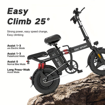 Foldable Electric Bike for Adults & Teens, M1 700W Ebike, 48V 20Ah Removable Battery 32km/h, LCD Display, Perfect for Back to College, Dual Disc Brakes, Commuting, Camping And Giving (Fall Deal)