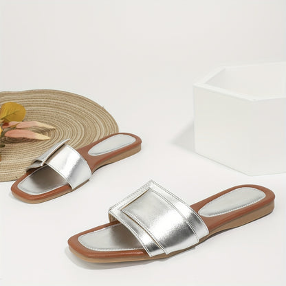 Women'S Slip-On Mules - Slip-Resistant TPR Sole & Cushioned Insole, Golden-Tan & BrownPink/ - All-Season Indoor/Outdoor House Shoes, Versatile For Casual, Formal, Everyday - Easy-clean Synthetic Cover, Indoor Footwear, Stylis
