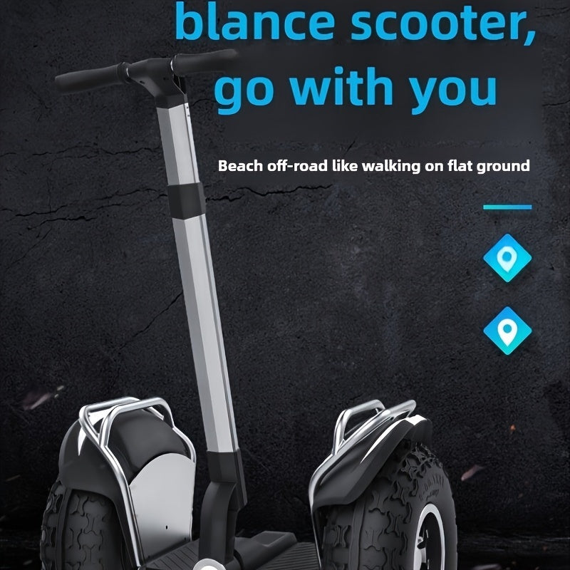 Smart Self-Balancing Scooter with Dual Motors, 749W, 67.2V, 15.6Ah, 20-Inch Off-Road Hoverboard, 50-Mile Range, 12.5 MPH Top Speed, Electric Dirt Bike, Ebike, Dirtbike