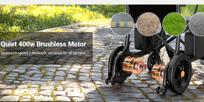 Nihhcune 26-mile Long-range Portable Adult Electric Wheelchair, Full Carbon Fiber Intelligent Electric Wheelchair, Installation-free, One-step Folding And Unfolding, Ultra-light 15kg, 300 Pounds Load-bearing, Suitable for Tra