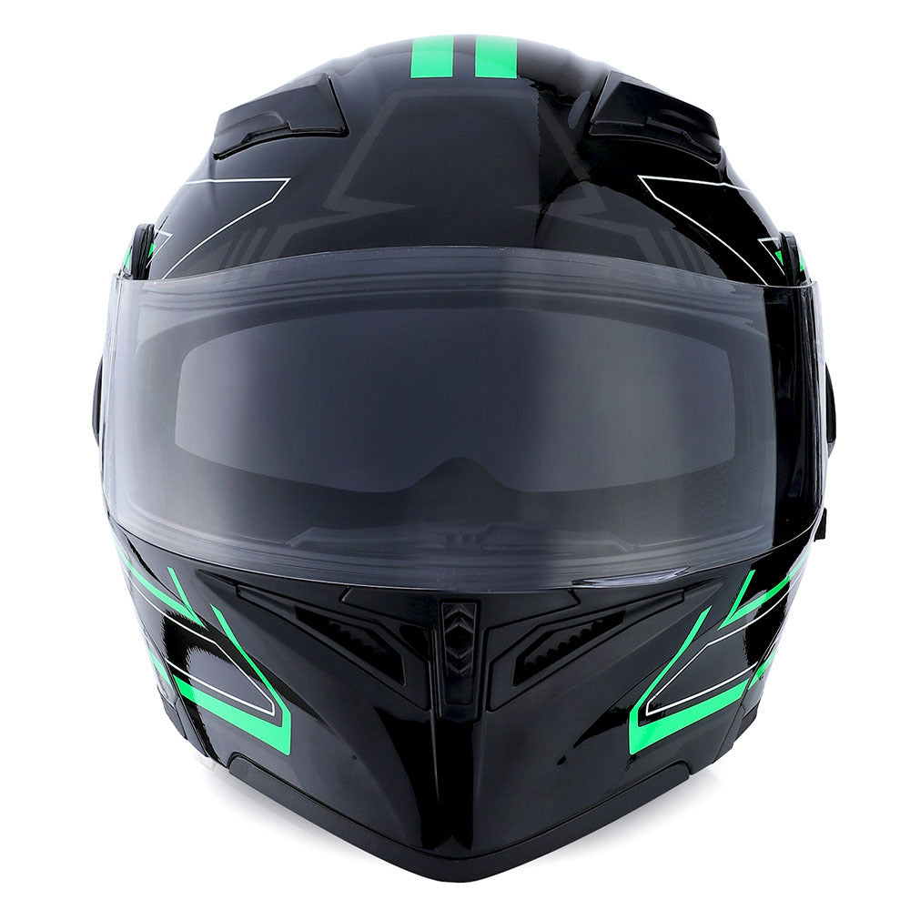 MOTORCYCLE MODULAR FULL FACE HELMET FLIP UP DUAL VISOR HELMET