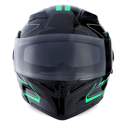MOTORCYCLE MODULAR FULL FACE HELMET FLIP UP DUAL VISOR HELMET