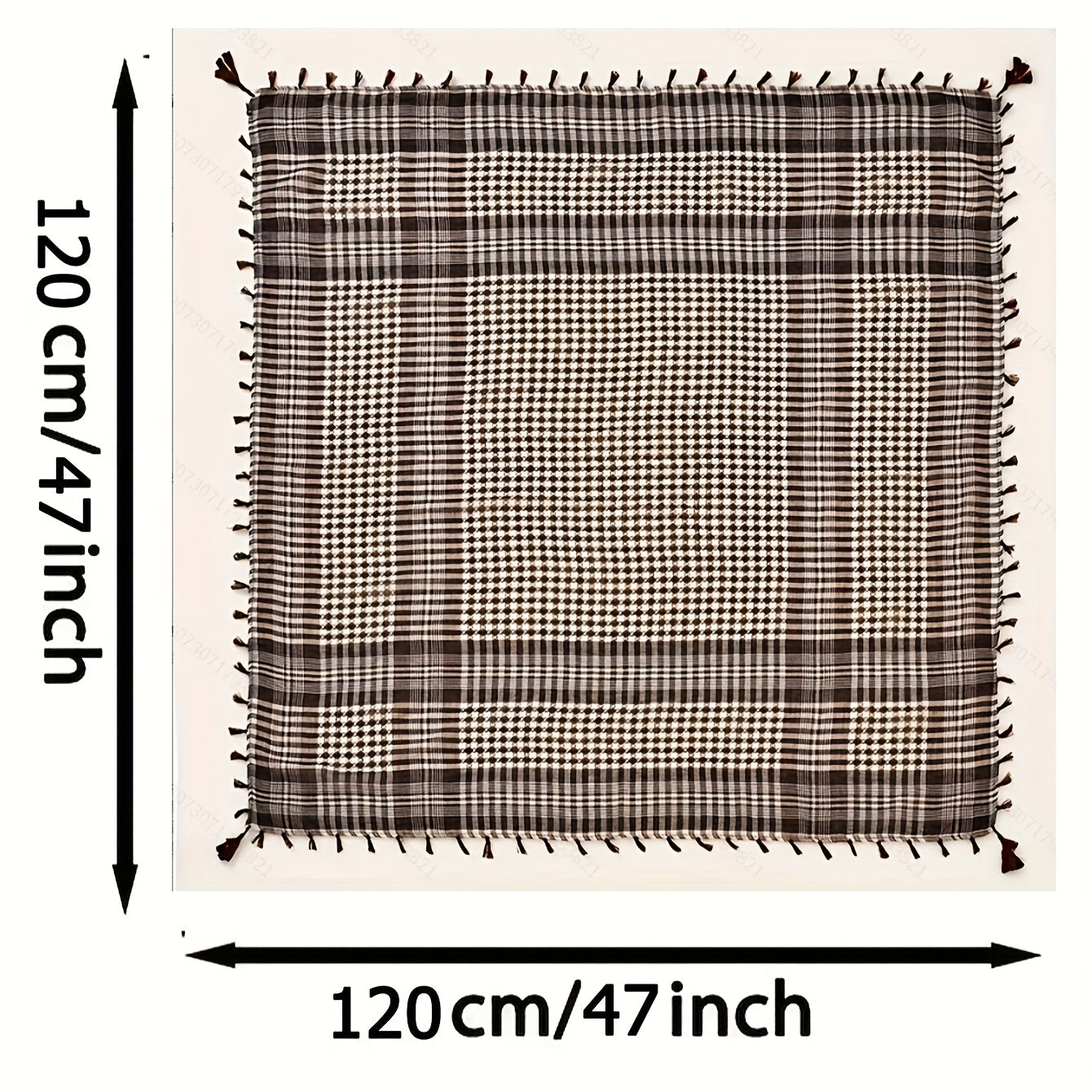 [Two piece set ]Arabic square scarf hanging on all sides with contrasting colors, Arab headscarf jacquard scarf, formal casual robe, clothing headscarf set, perfect gift for men during Ramadan, a choice for holiday gifts