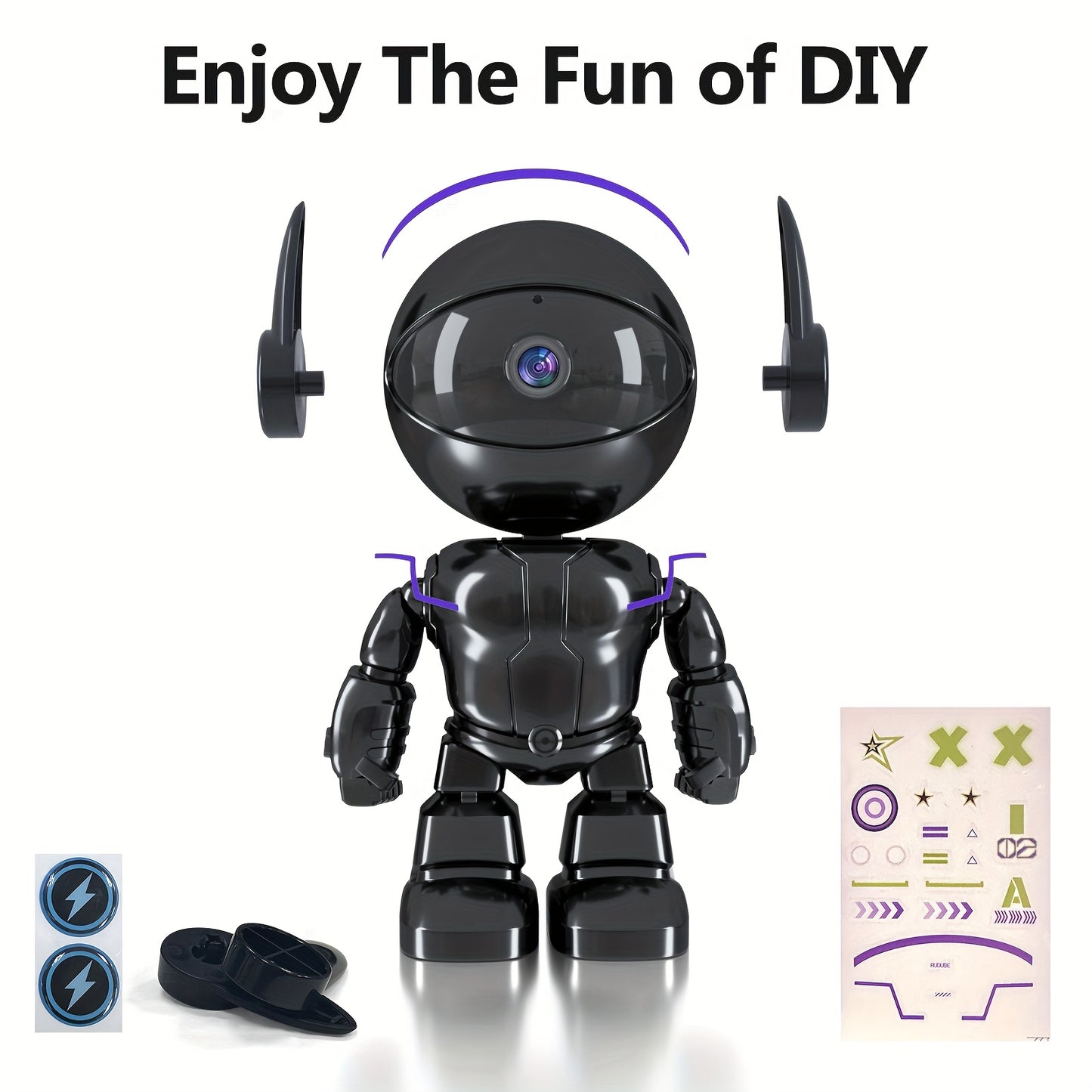 4MP QHD Pets & Baby Camera Monitor, Indoor Security Camera 5G&2.4GHz WiFi Robot Camera, 360° Panoramic Night Vision, 2-Way Audio, Motion Detection Alerts, Pet Camera Indoor With Phone App, Alexa Compatible, Dog Cat Camera, W