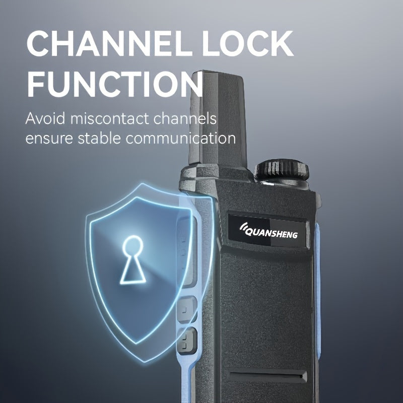 Quansheng TG-A1 Two-Way Radio - Remote Charging, Portable, Hands-Free - For Adults - Ideal for Cruising, Hiking, Hunting, Skiing - 2 Sets - Perfect Gift for Outdoor Enthusiasts