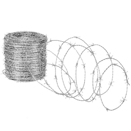 Barbed Wire 328ft, 4 Point 15Gauge Barbed Wire Fence, Useful Wall, Garden, Factory, Hog Wire Fence, Fence Wire, Fencing Wire, Barbed Wire Fence Wire, Wire Mesh, Wire Fencing, Razor Wire Fencing, Barbed Wire For The Garden, Me
