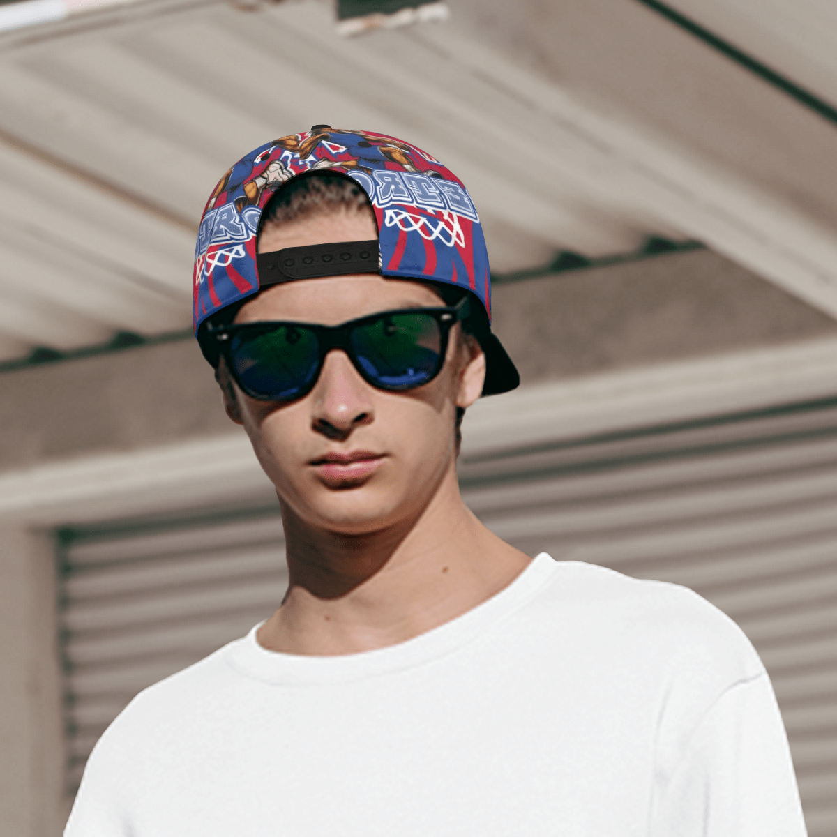 Detroit Basketball Print Snapback Hat - Adjustable Cap with Iconic Court Design, Vibrant Detroit-Themed Suitable for Game Day, Streetwear, &, Casual Apparel