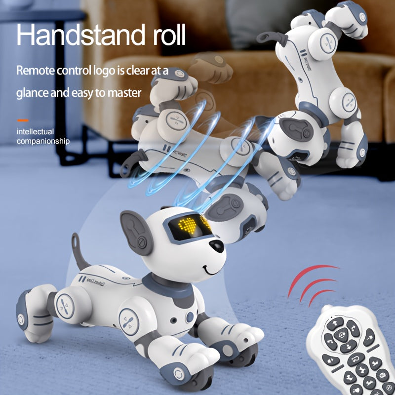 GRAXGROW Funny RC Robot Electronic Dog Stunt Dog Voice Command Programmable Music Dance, Infrared Remote Control Robot Dog for Kids Toys Ages 3+ Boys And Girls for Birthday Gifts, Entertainment, Interactive Play, Fun Robot, P