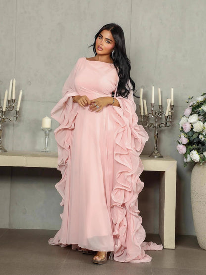 Flared Puff Tulle Dress Evening Gown