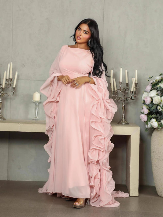 Flared Puff Tulle Dress Evening Gown