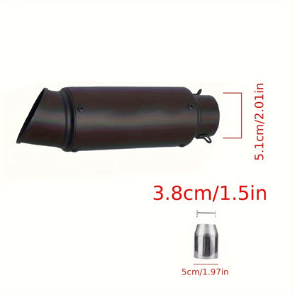 [Stainless Steel Pipe] 1pc of oblique stainless steel motorcycle exhaust pipe, high temperature resistant, suitable for most motorcycles (caliber 51mm)