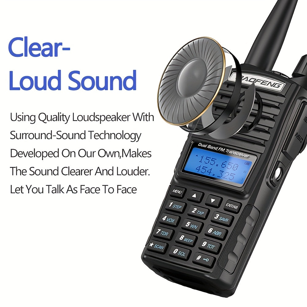 1pc Baofeng 5/8w Walkie Talkie Dual Band Ham Radio CB Amateur Portable Two Way Radio, Long Range UV-82 UHF VHF, Emergency Radio, Longrange Communication, Handheld Radio, Lightweight Radio, Sturdy Build, Reliable Performance,