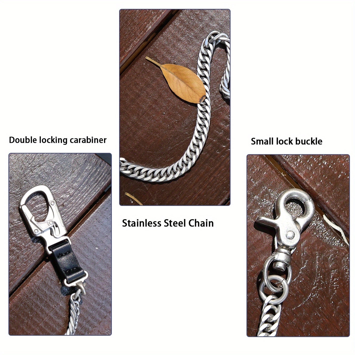 Ahiller Business Style Wallet Chain, Hip Hop Style Keychain - Dual Lock Security Design, Outdoor Camping, Traveling Accessory for Motorcycle/Daily Use with Scratch Resistant Coating, Men's EDC Carrying Gear Chain, Perfect Gif