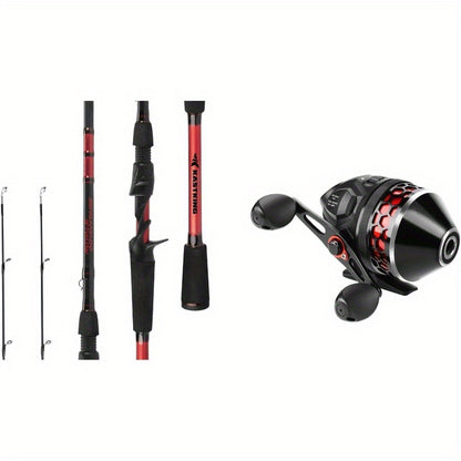 Royale Advantage Heavy-Duty Casting Fishing Rods & H&B Brutus Spincast Reel Combo - Interchangeable Handle for Left/Right Hand Casting, Fast/Slow Retrieval - Compatible with Rods 739/1134 - Freshwater/Saltwater Fishing - Idea