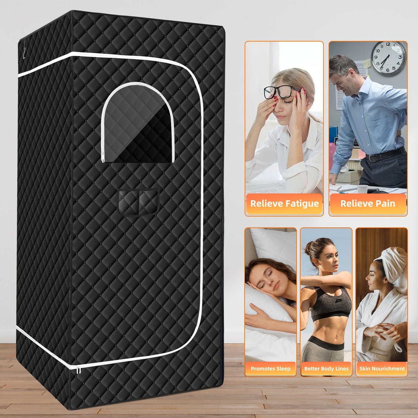 Portable Steam Sauna, At Home Sauna Suit Full Body, Portable Steam Saunas Tent for Indoor with 87.92oz 1300 Watt Steamer, Folding Chair, Remote Control(Christmas& New Year Gift)