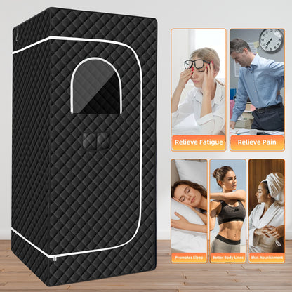 Portable Steam Sauna, At Home Sauna Suit Full Body, Portable Steam Saunas Tent for Indoor with 87.92oz 1300 Watt Steamer, Folding Chair, Remote Control(Christmas& New Year Gift)