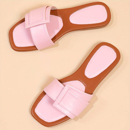Women'S Slip-On Mules - Slip-Resistant TPR Sole & Cushioned Insole, Golden-Tan & BrownPink/ - All-Season Indoor/Outdoor House Shoes, Versatile For Casual, Formal, Everyday - Easy-clean Synthetic Cover, Indoor Footwear, Stylis