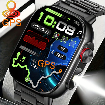 COIUSOR New 2, 01-inch GPS Smartwatch, GPS Positioning + IPS High-Resolution Display, Wireless Call Syncing SMS Reminder, GPS L1+L5 Dual-Frequency Positioning, Compass, Altitude, Barometric Pressure, High Quality, 3D Dly Vide